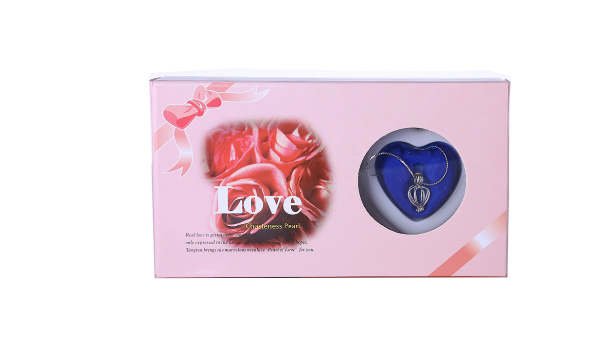 Caja de regalo de joyas de perlas con collar de perlas de agua dulce