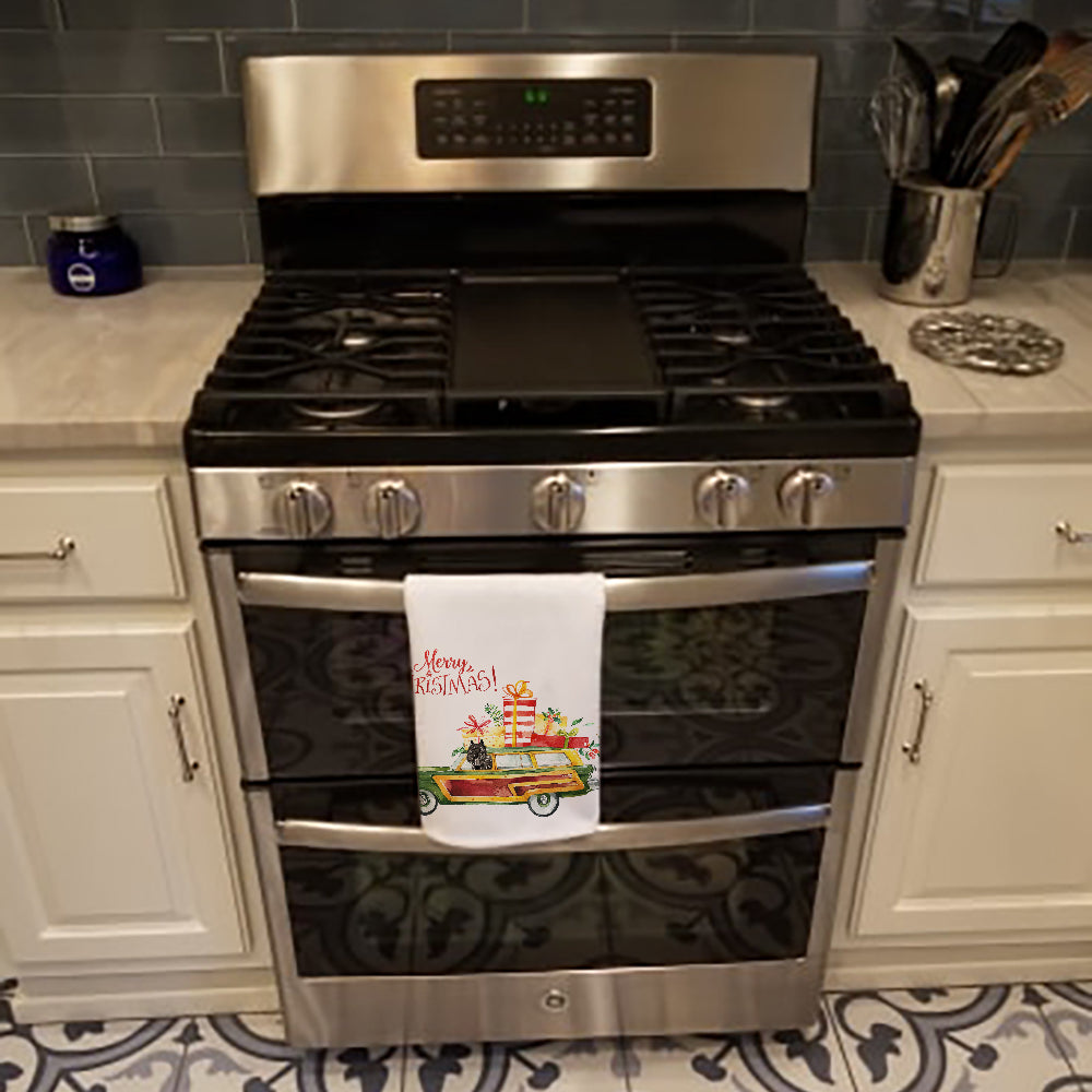 Juego de 2 paños de cocina Bouvier des Flandres de Feliz Navidad