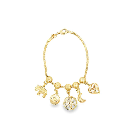Pulsera de dijes de malla Lucky Charms