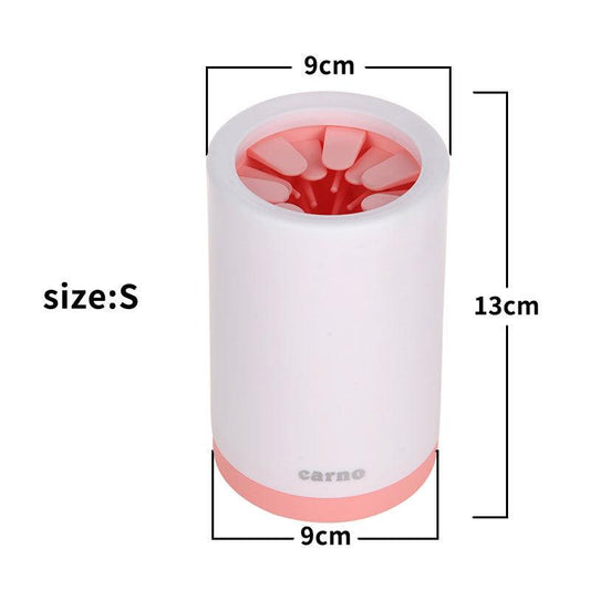 Taza portátil limpiadora de patas de mascotas con peine de silicona suave