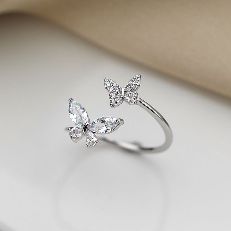 Anillo de Mariposa de Plata de Ley 925 para Mujer