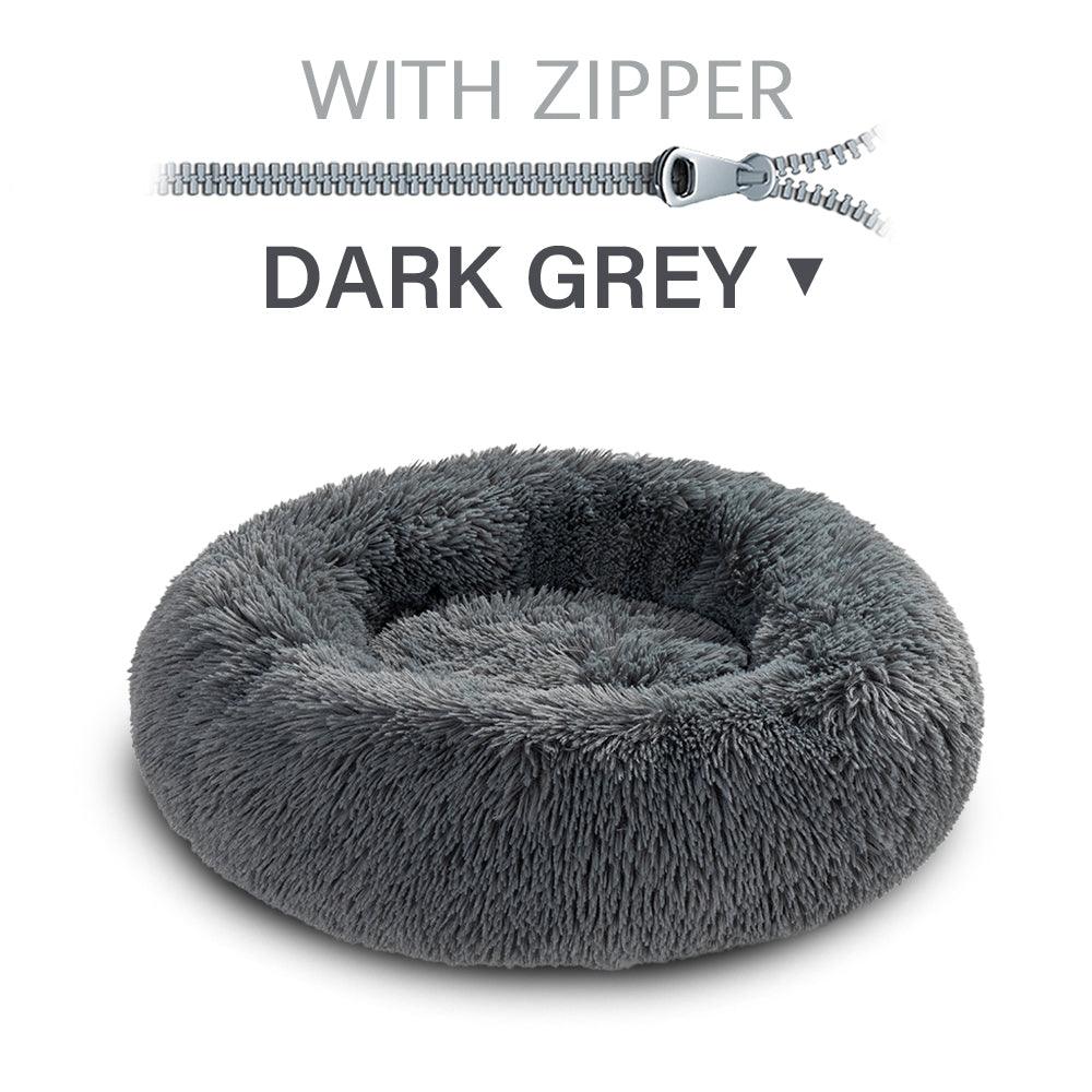 The Snugglepaws Plush Donut Pet Bed: Luxuriously Cozy Haven For Dogs And Cats