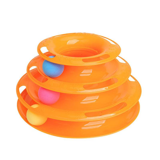 Juguete intercativo de torre con pelotas para gatos - Diversión y juego atractivo para tu amigo felino