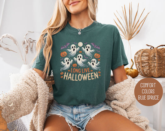 Camisa Comfort Colors Larga Vida a Halloween