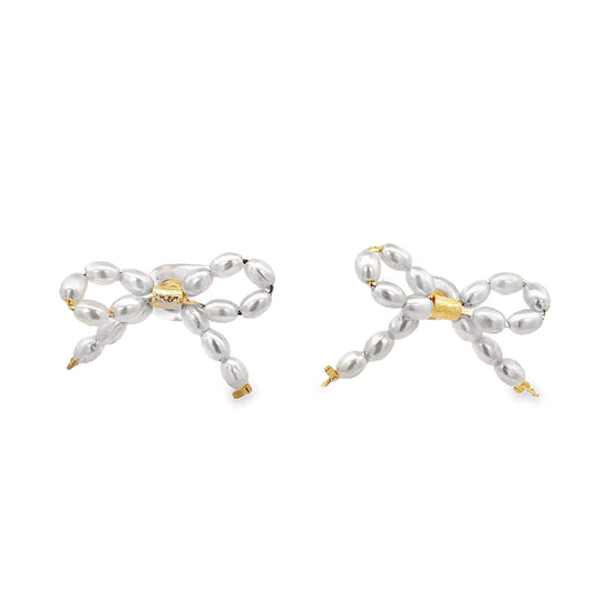 Pendientes de cinta de perlas