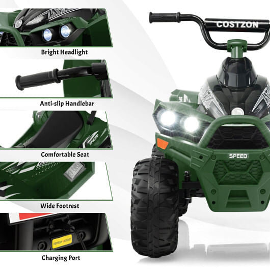 ATV para niños de 12 V con doble velocidad y asiento cómodo - Rosa