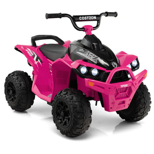 ATV para niños de 12 V con doble velocidad y asiento cómodo - Rosa