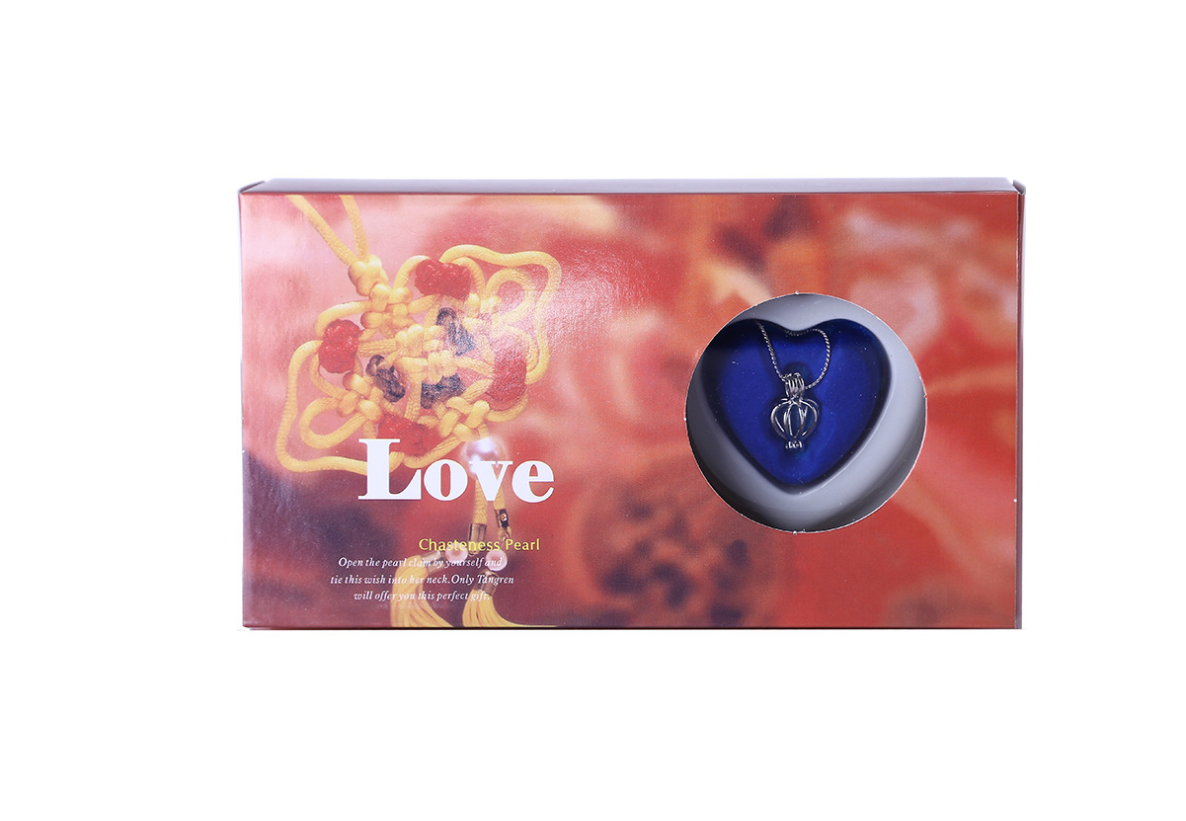 Caja de regalo de joyas de perlas con collar de perlas de agua dulce