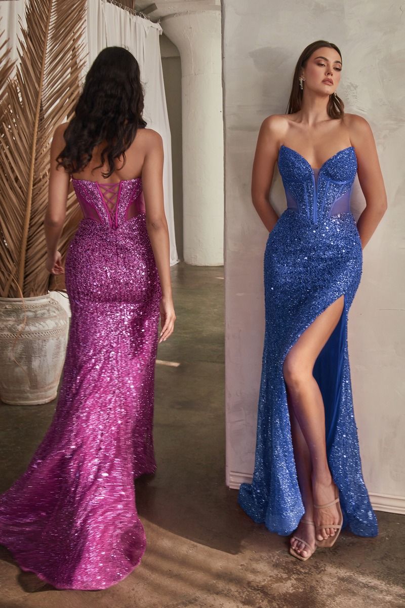 Vestido palabra de honor adornado