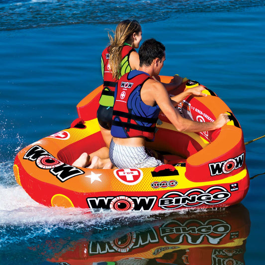 Flotador de arrastre inflable WOW Watersports Bingo para 2 personas