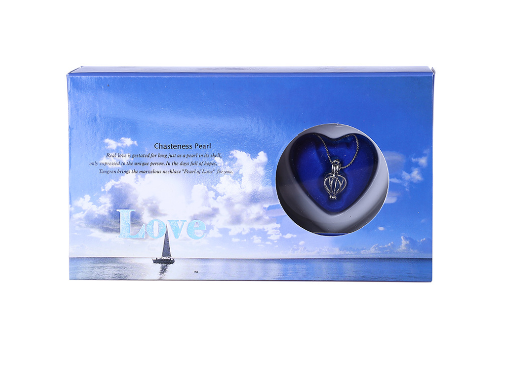 Caja de regalo de joyas de perlas con collar de perlas de agua dulce