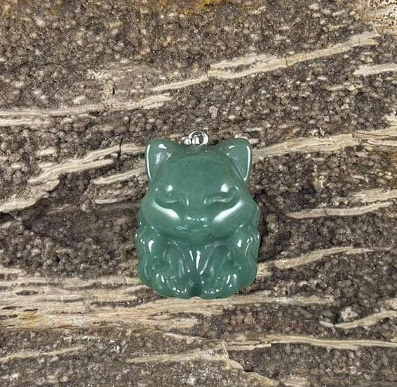Colgante zorro de 9 colas, gema, 23x31mm (1 unidad)