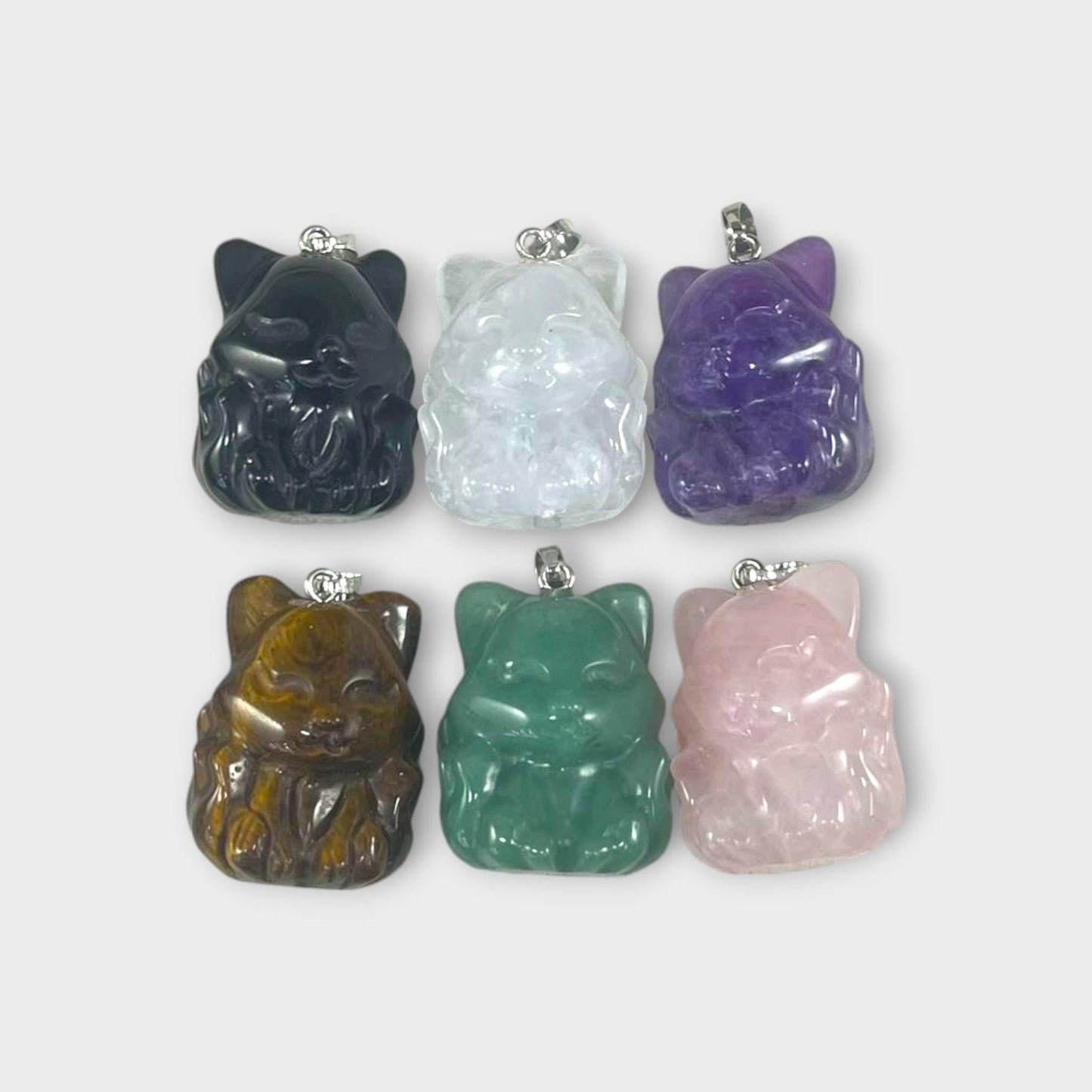 Colgante zorro de 9 colas, gema, 23x31mm (1 unidad)