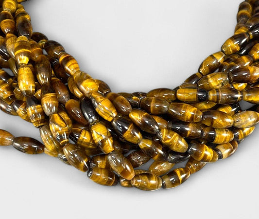 Ojo de Tigre Amarillo Barril 6x11mm