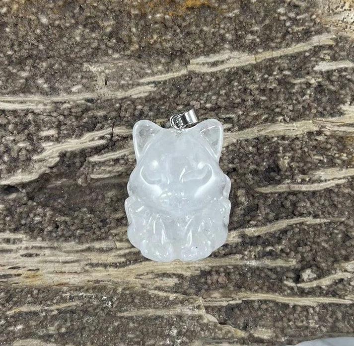 Colgante zorro de 9 colas, gema, 23x31mm (1 unidad)