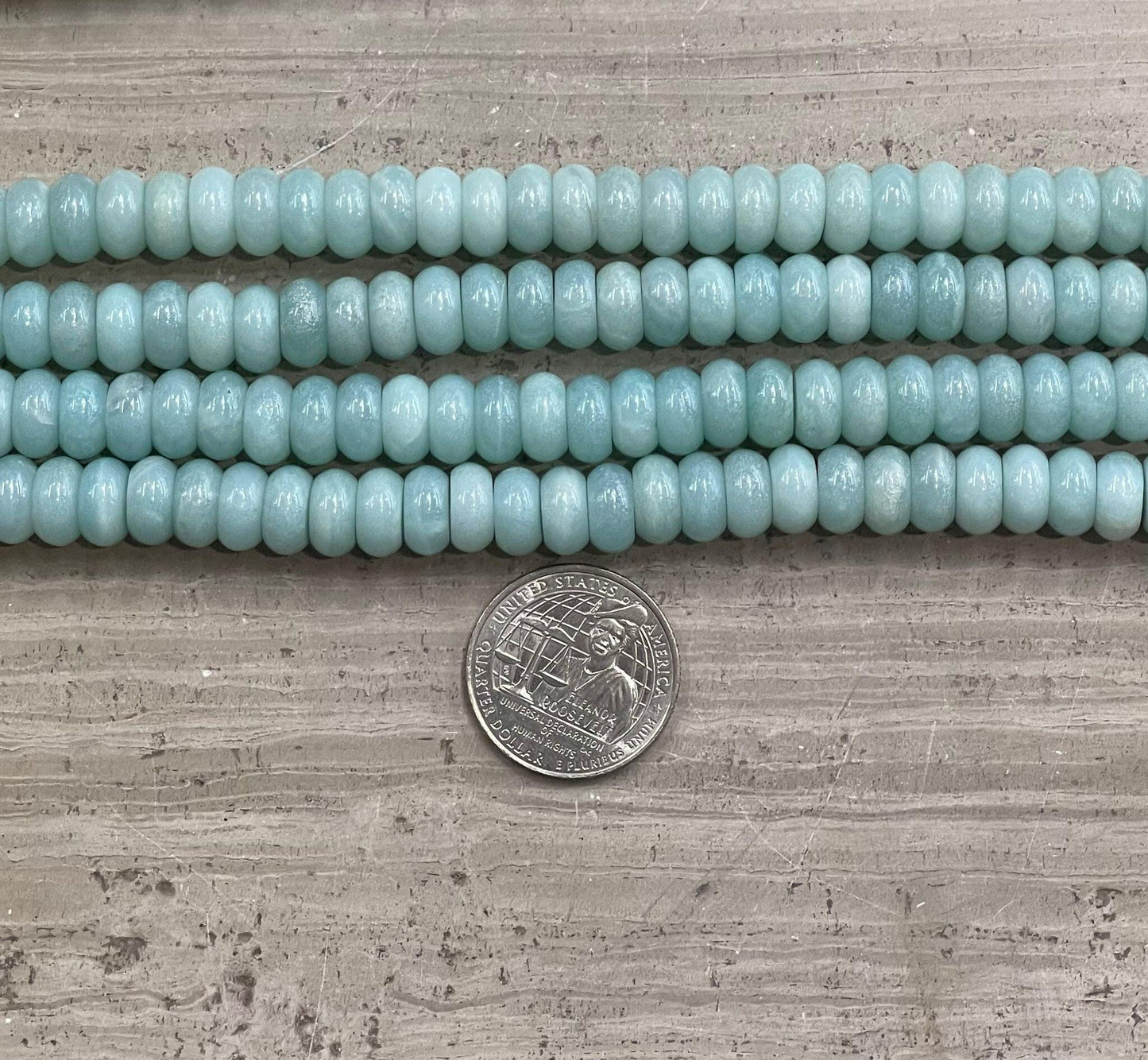 Rodela de amazonita, grado A, 10 mm