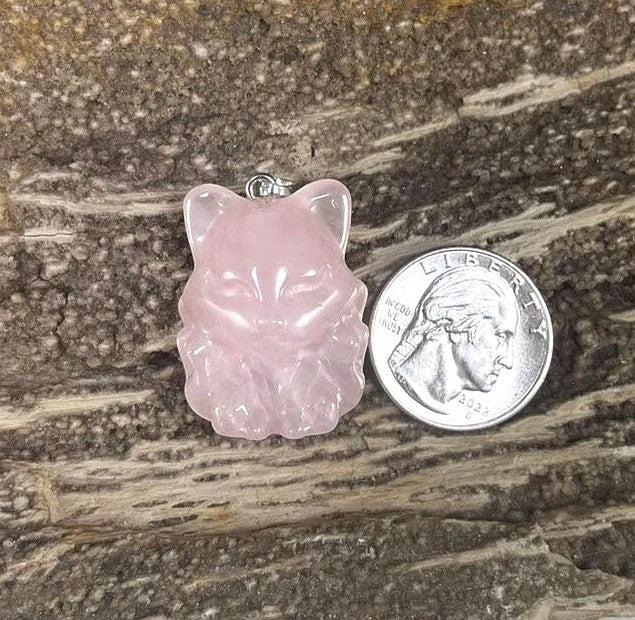 Colgante zorro de 9 colas, gema, 23x31mm (1 unidad)