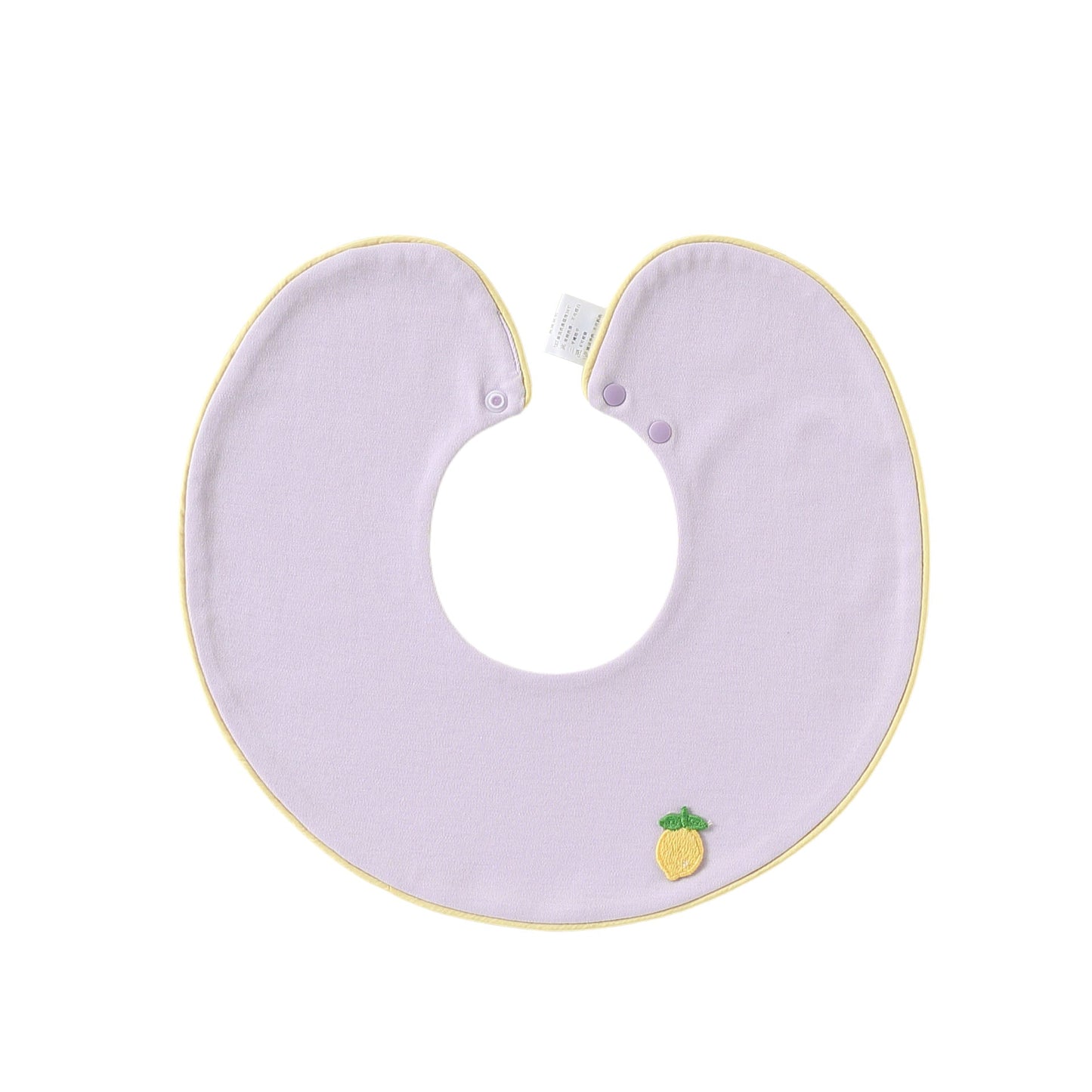 Adorable Fruits Cartoon Pattern Snap-on Round Shaped Bib