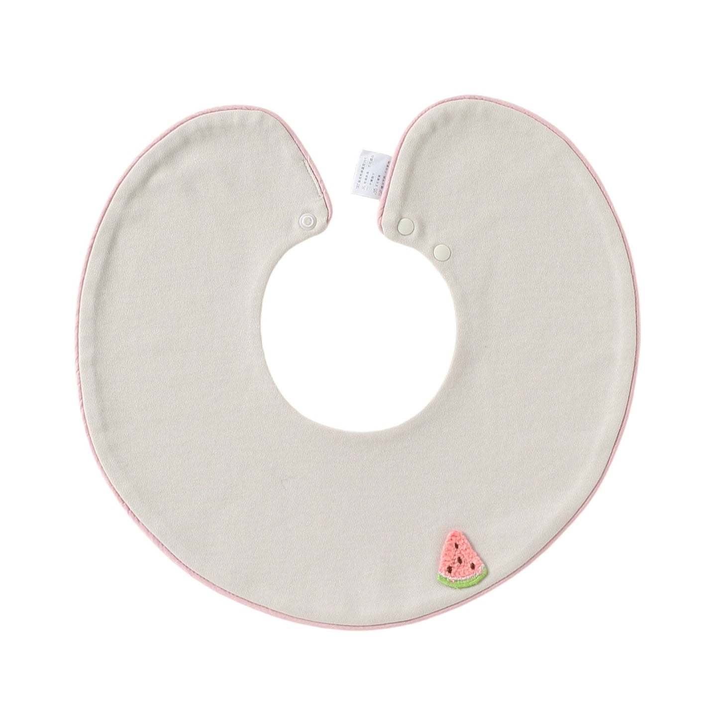 Adorable Fruits Cartoon Pattern Snap-on Round Shaped Bib