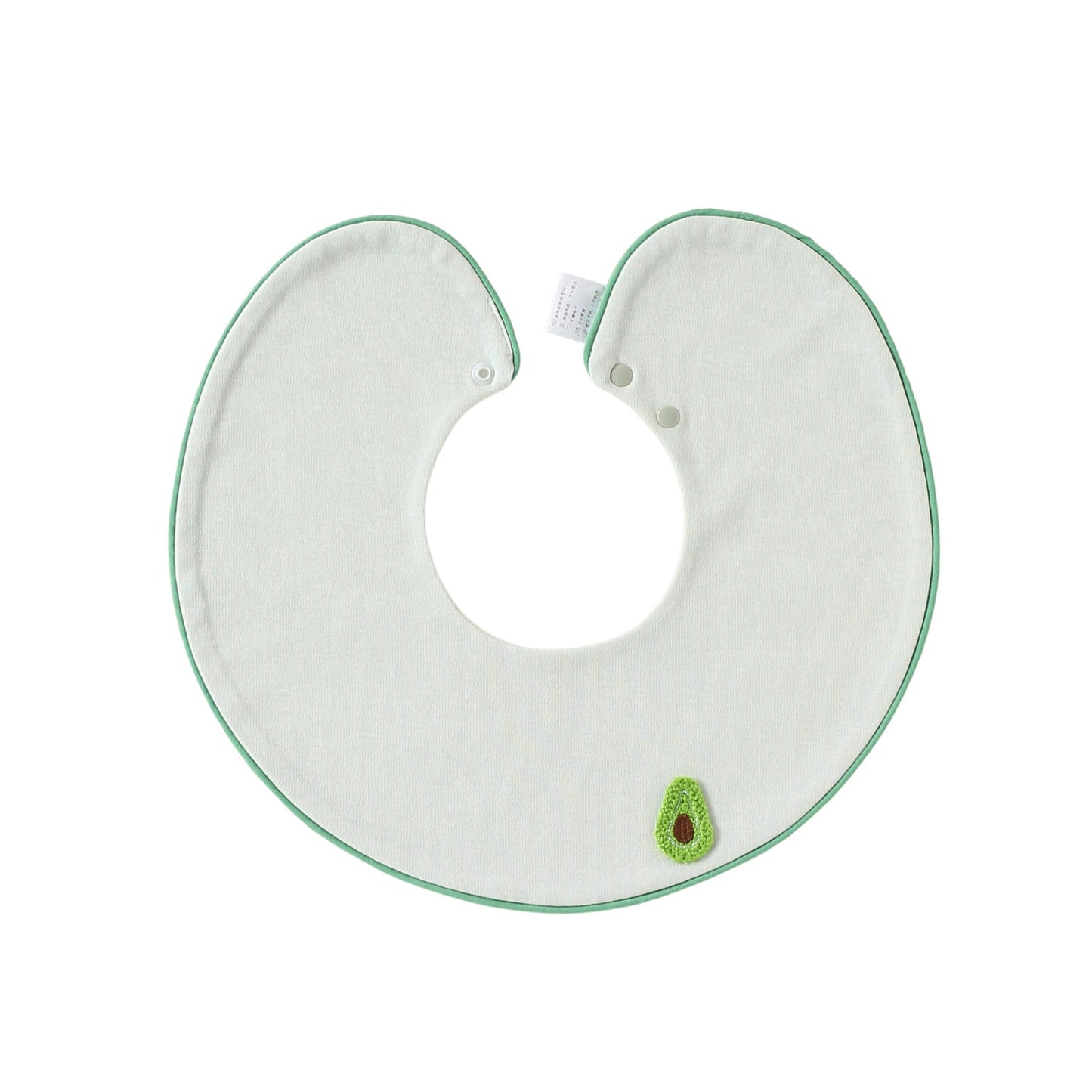 Adorable Fruits Cartoon Pattern Snap-on Round Shaped Bib