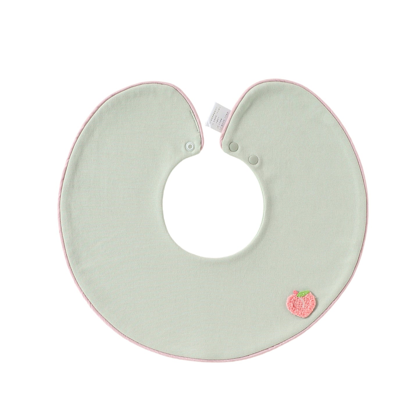 Adorable Fruits Cartoon Pattern Snap-on Round Shaped Bib