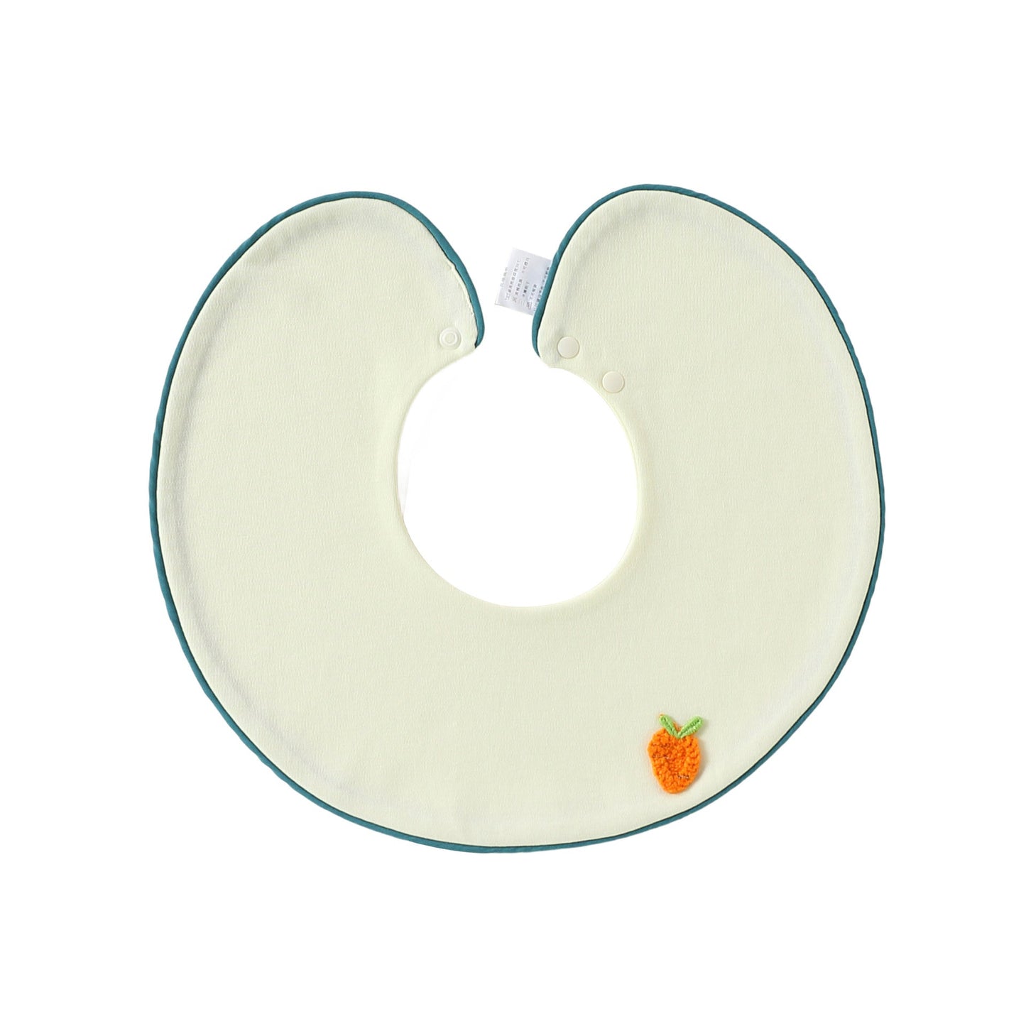 Adorable Fruits Cartoon Pattern Snap-on Round Shaped Bib